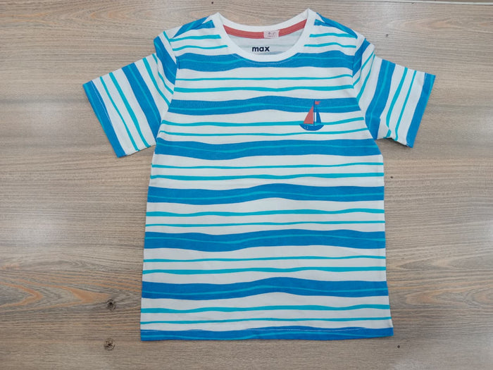 Boys "Save the Ocean" Striped T-Shirt - Multi Color