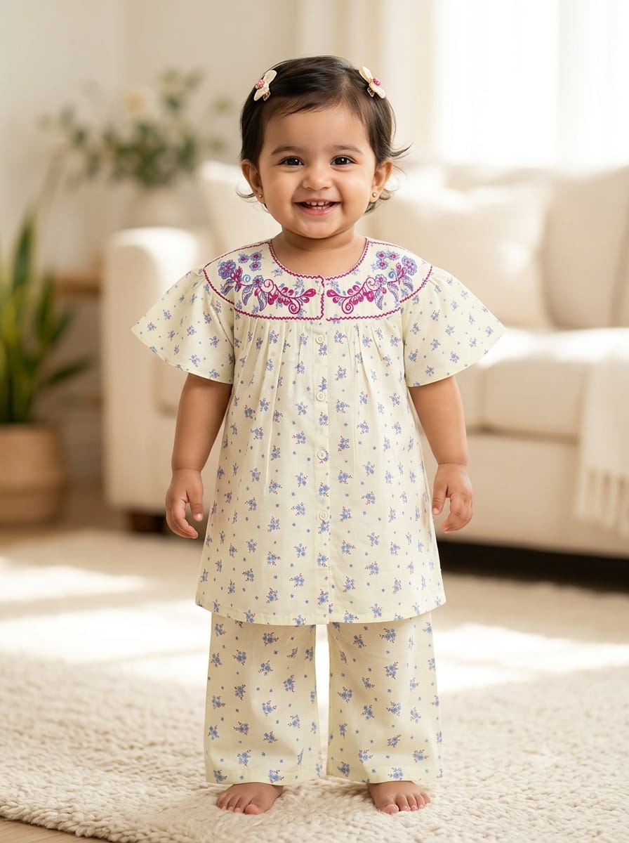 Girls Floral Shalwar Kameez - worn by baby girl