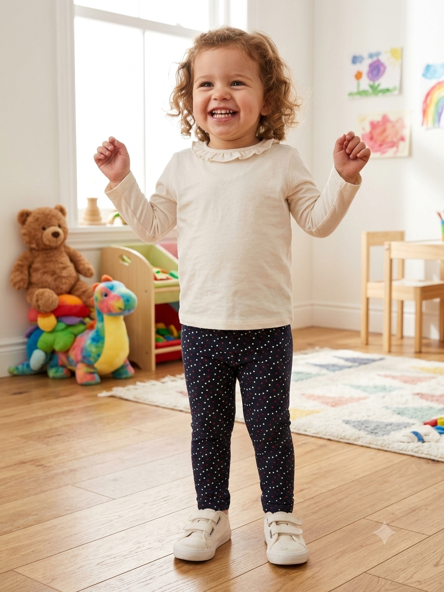 Girls Printed Tights – 2–3 Years