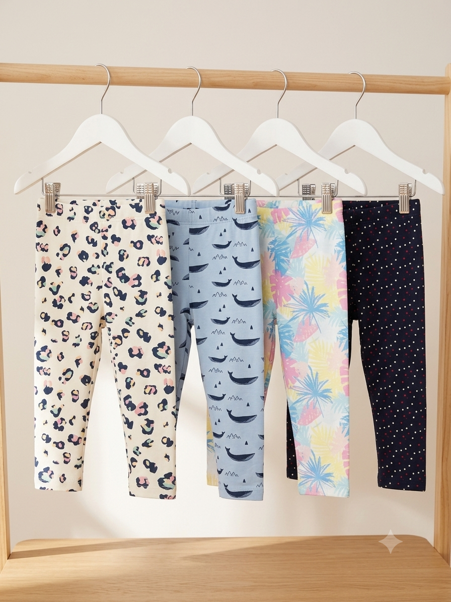 Girls Printed Tights – 2–3 Years