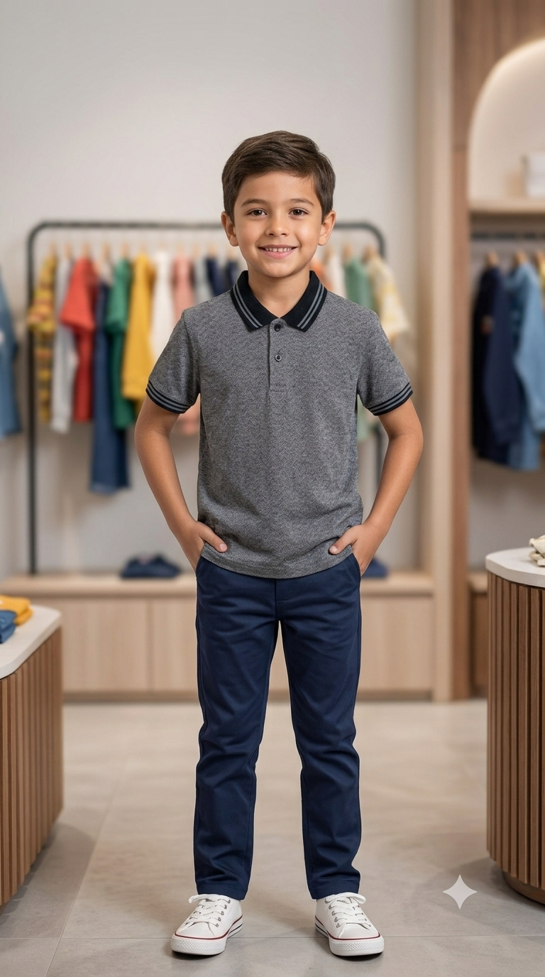 Boys Classic Polo Shirt — worn by child model