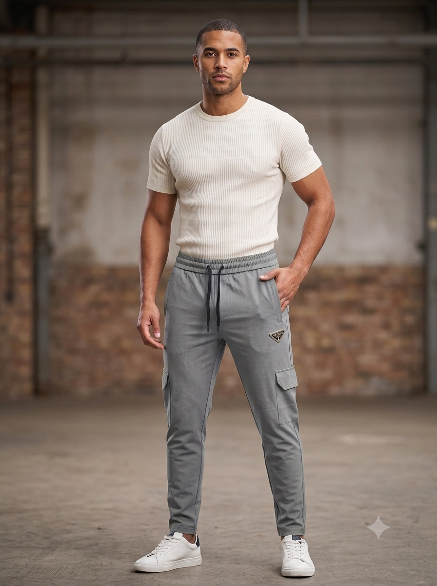 Men's 4x4 Stretch Cargo Trouser - Teal Flat