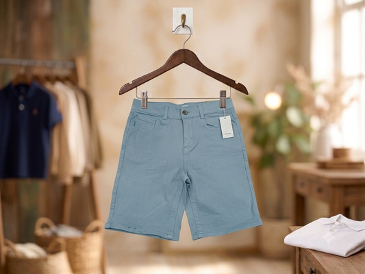 Boys Light Blue Denim Shorts - Worn by boy