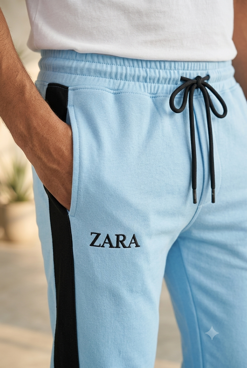 Sky Blue Zara Trouser on hanger
