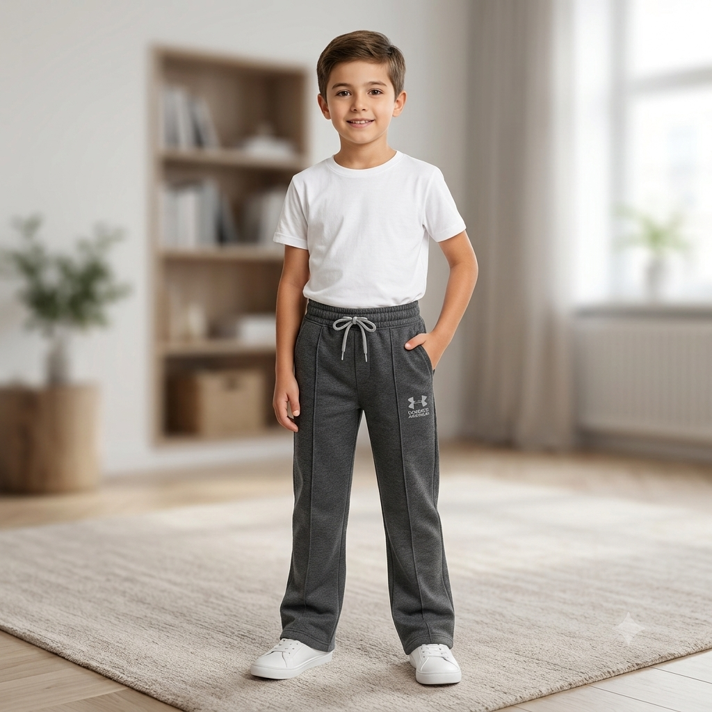 Boys Navy Blue Fleece Trouser - Hanger Shot