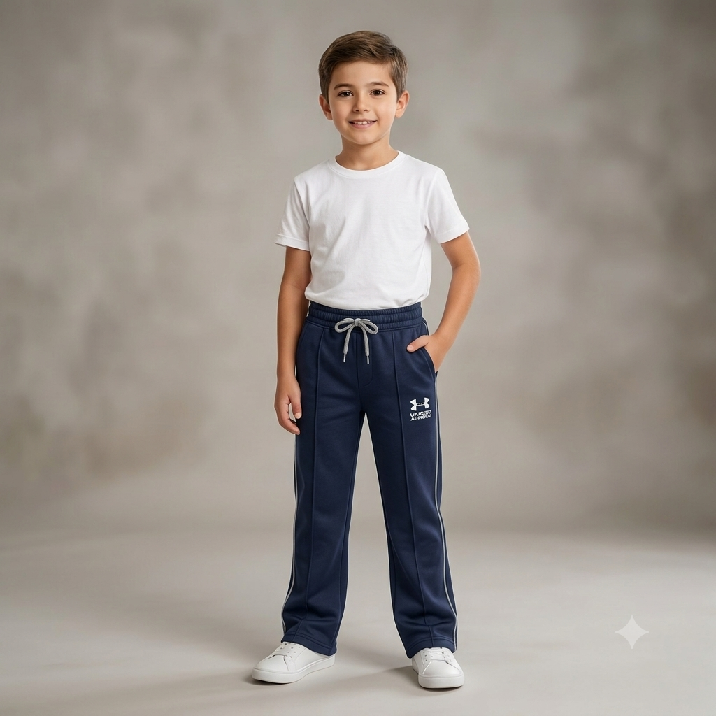 Boys Charcoal Grey Fleece Trouser - Model Shot