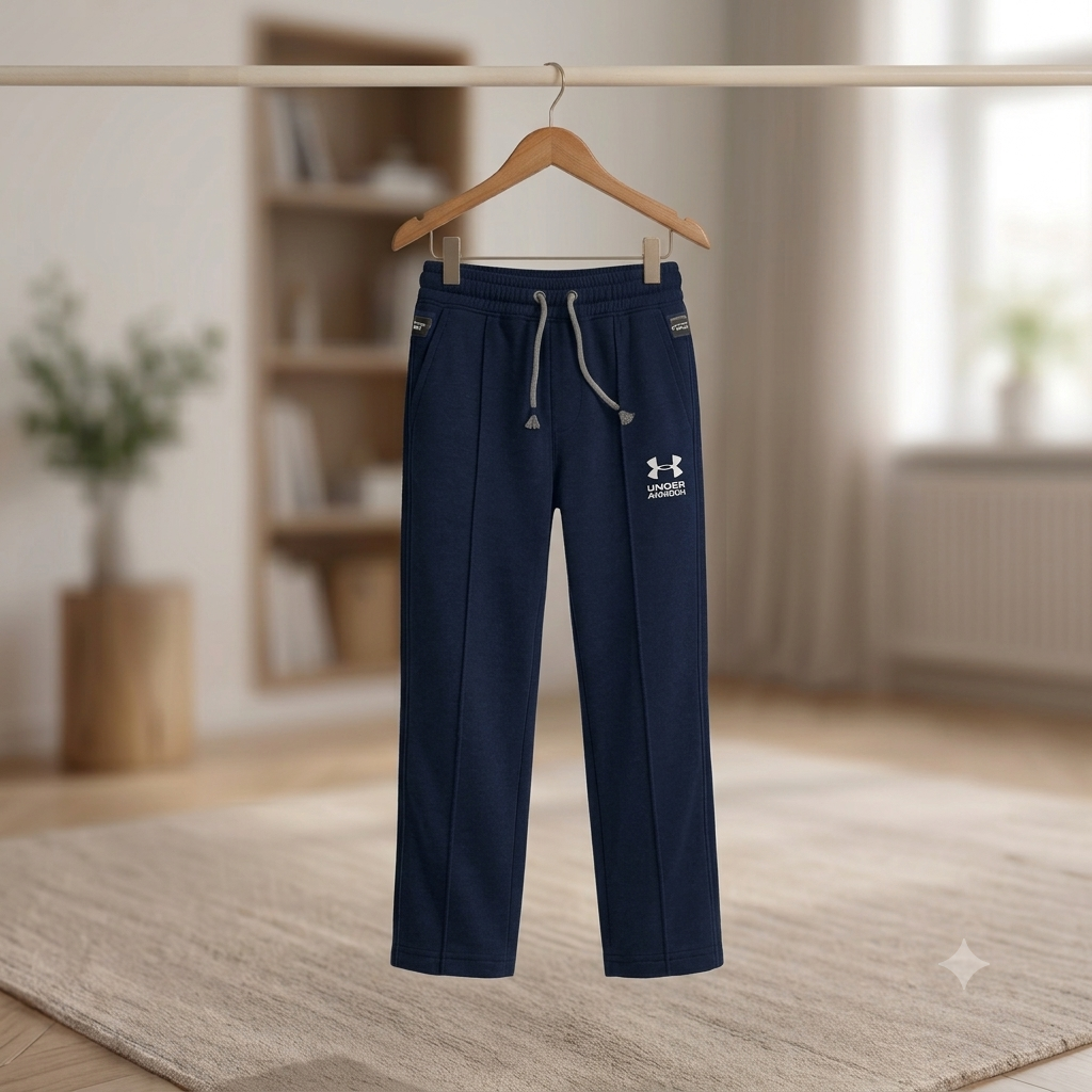 Boys Black Fleece Trouser - Hanger Shot