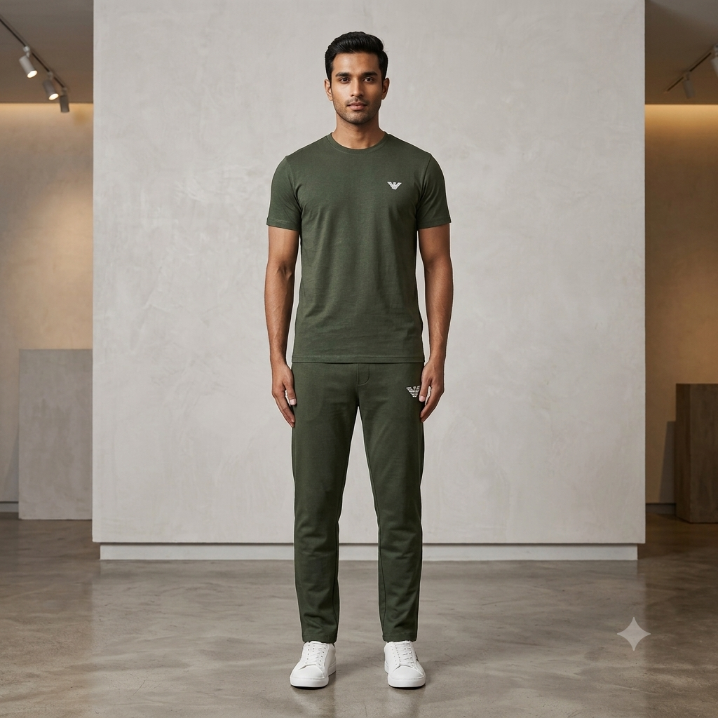 Men's Tracksuit Olive Green – Full Look