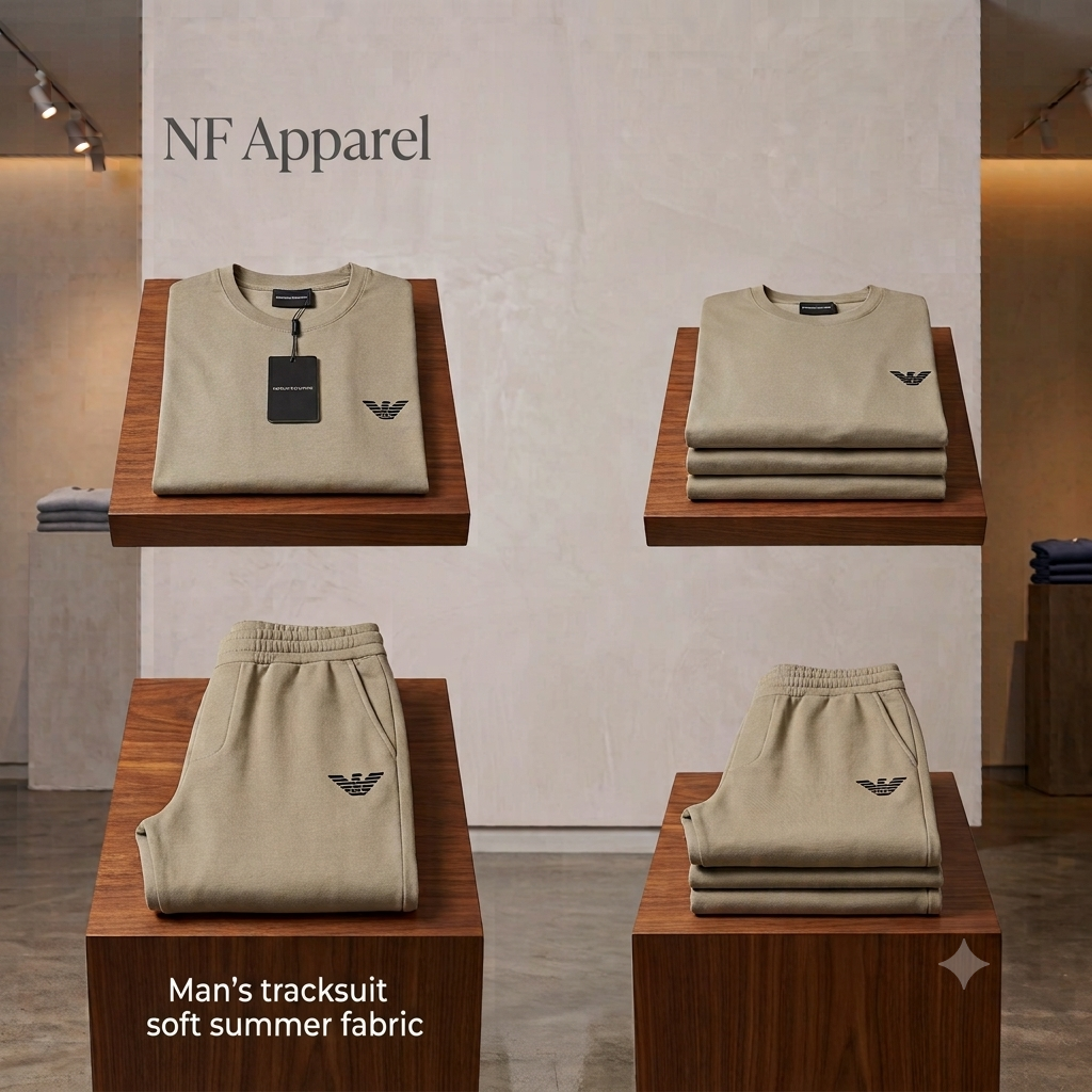 Men's Tracksuit Beige Sand – Folded Display