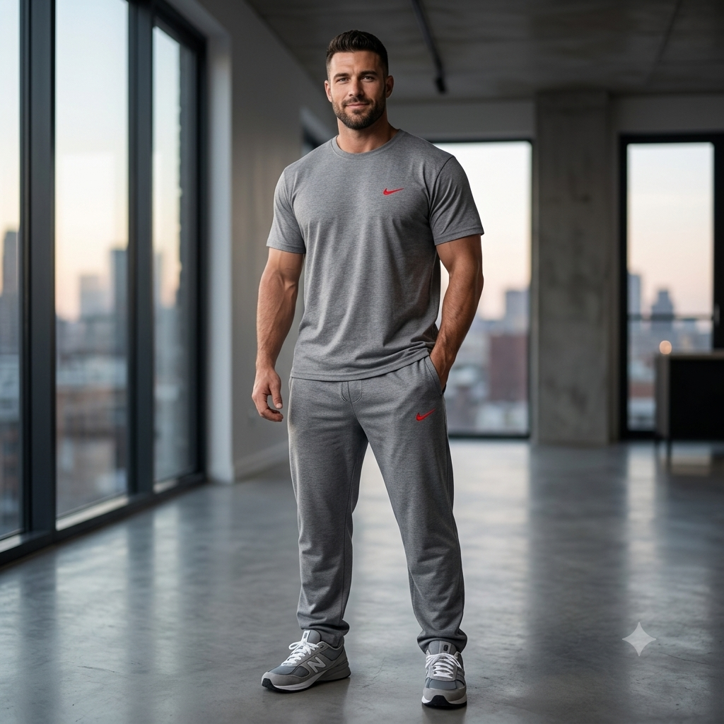 Men's Summer Soft Tracksuit - Beige