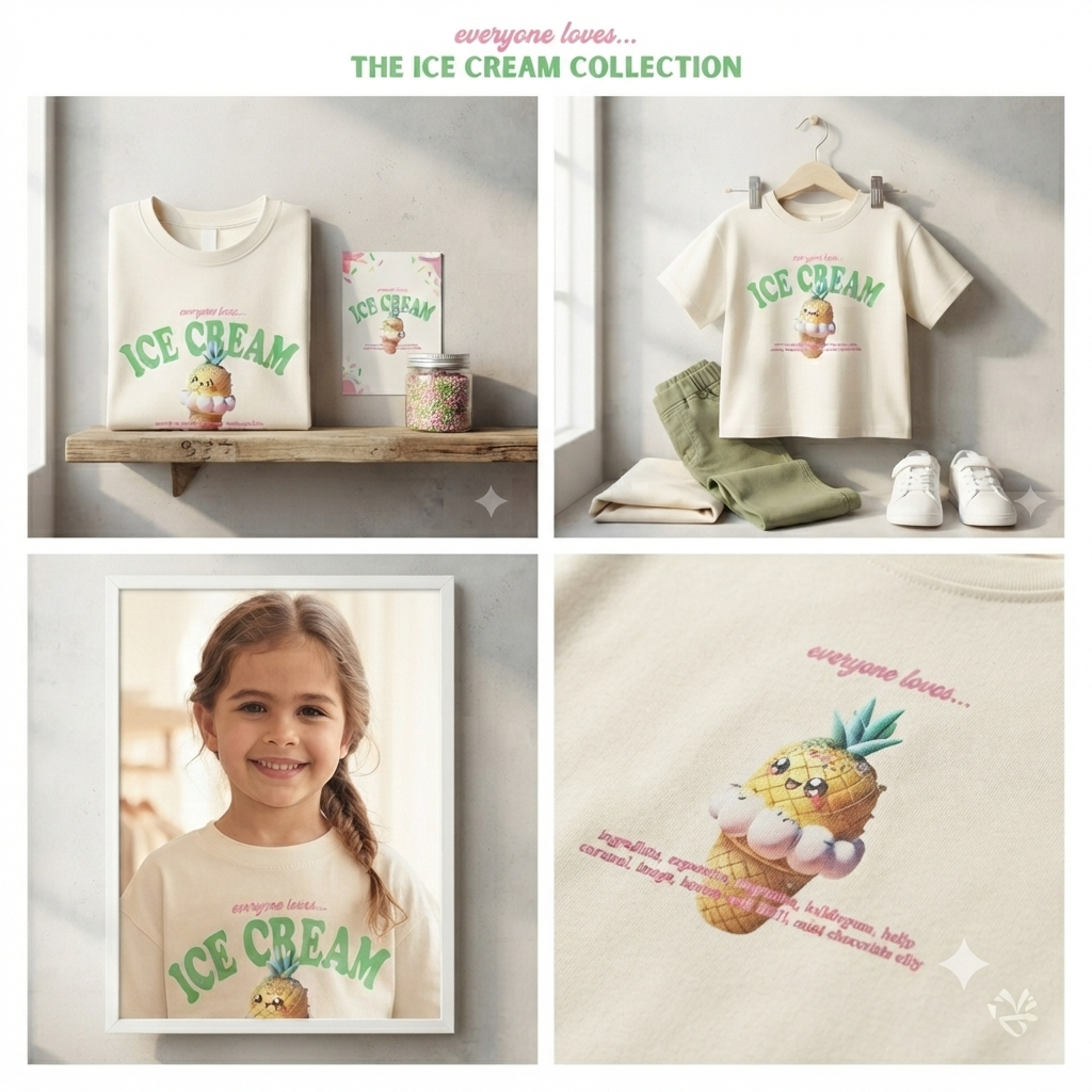 Ice Cream Girls T-Shirt on hanger