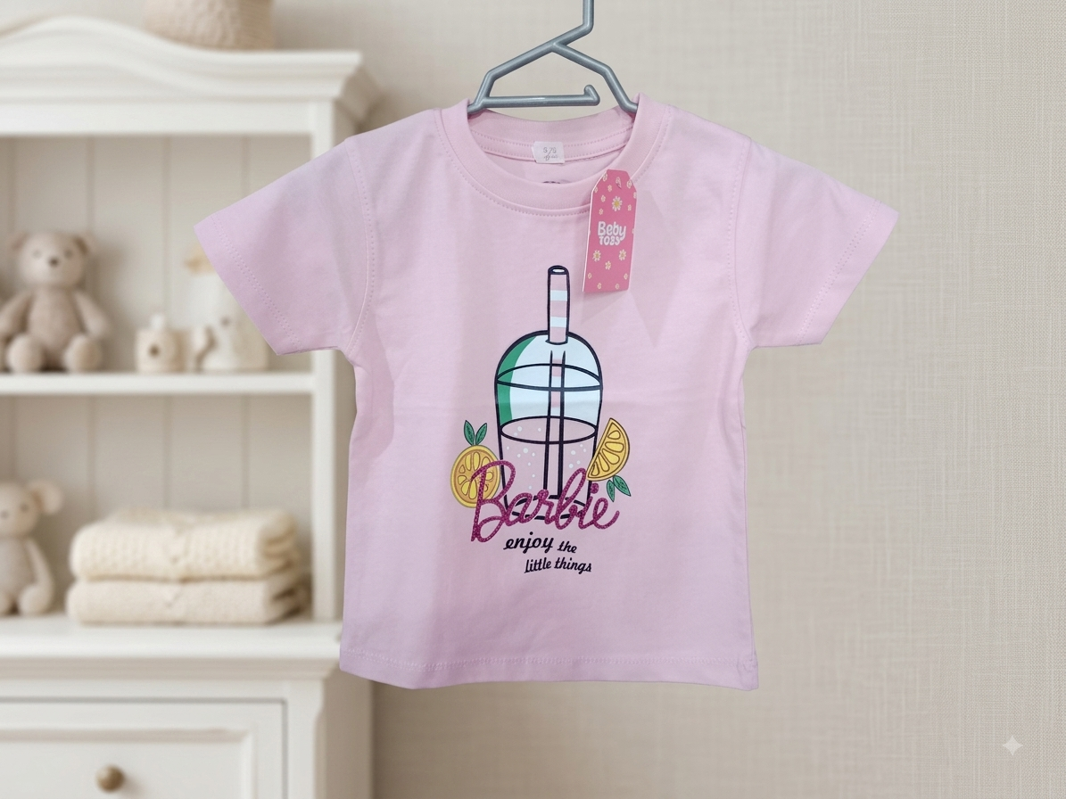 Baby girl wearing Barbie T-Shirt