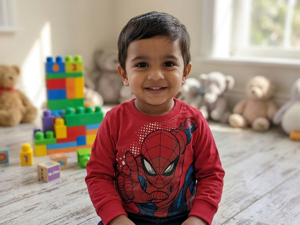 Boys Spider-Man T-Shirt - Model Smiling