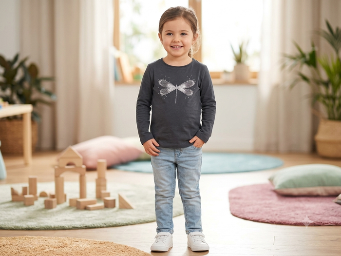 Girls Dragonfly Full Sleeve T-Shirt