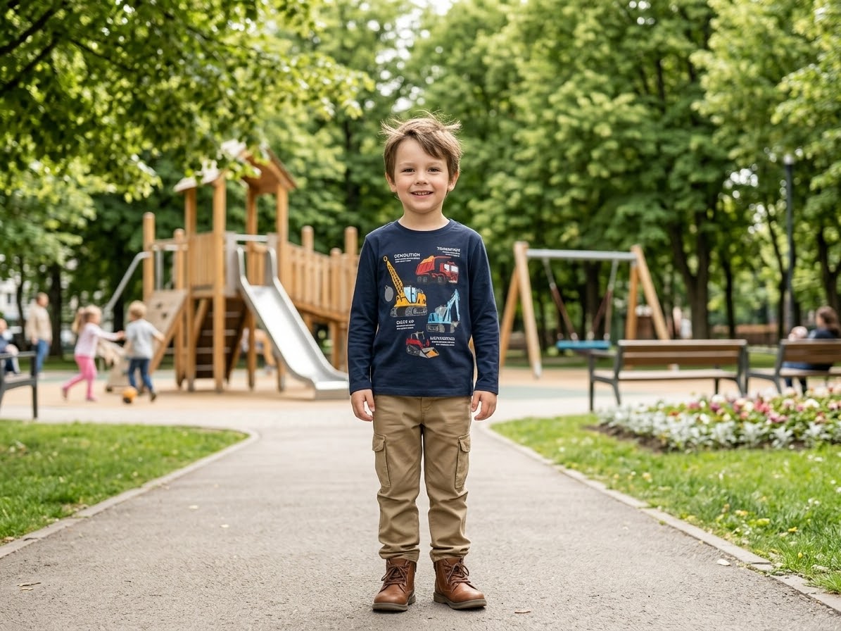 Boys Construction Print Full Sleeve Shirt – 3–4 Years