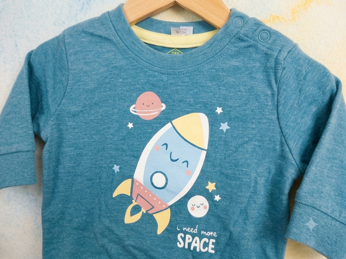 Boys Space Rocket Newborn T-Shirt (0-3M)