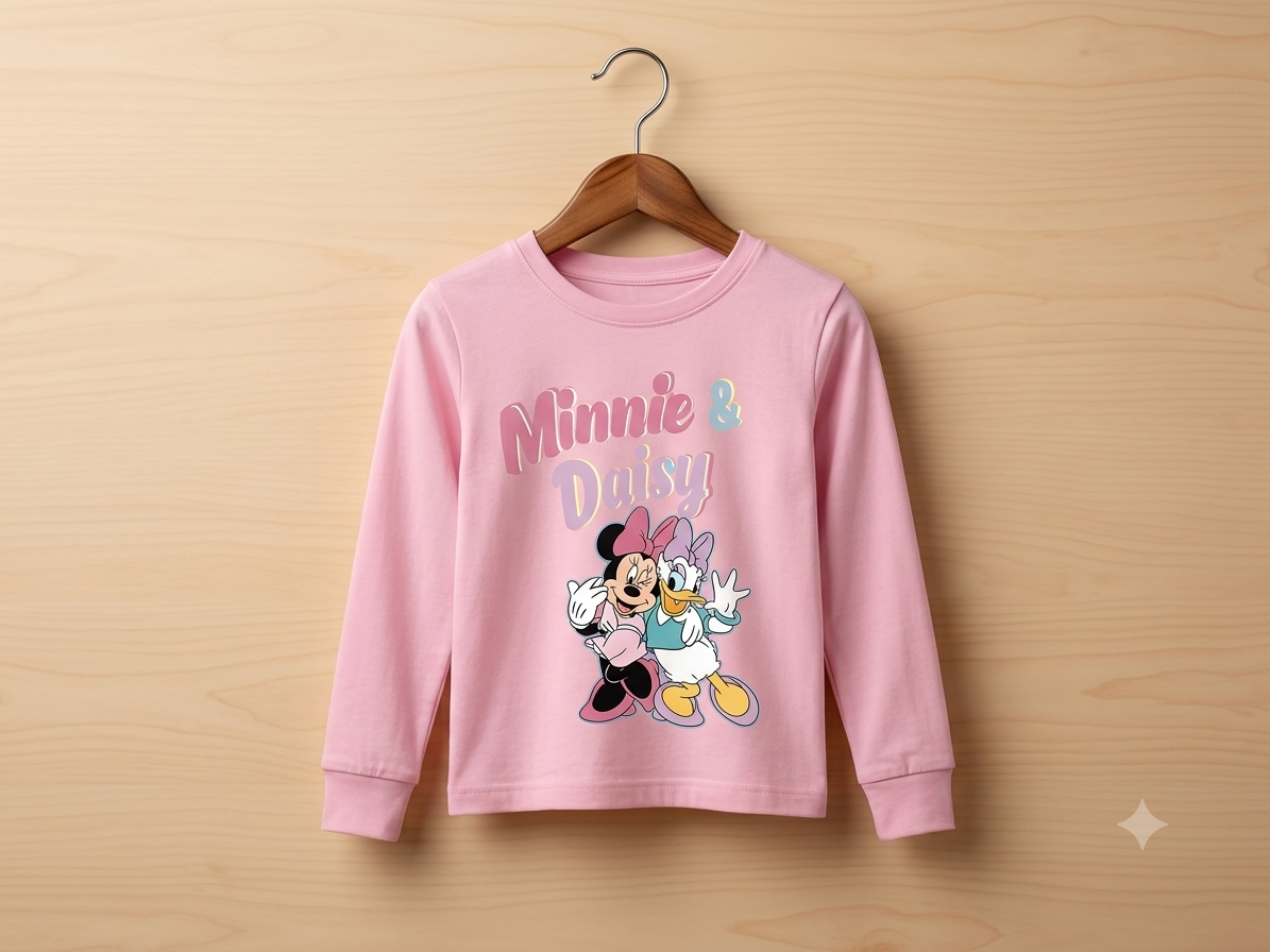 Girls Minnie & Daisy Lightweight Full Sleeve T-Shirt