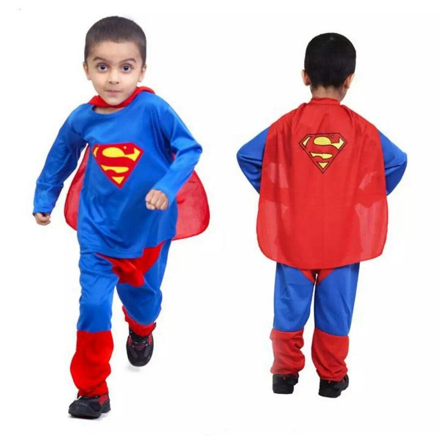 Superman Costume for Kids - Front and Back View