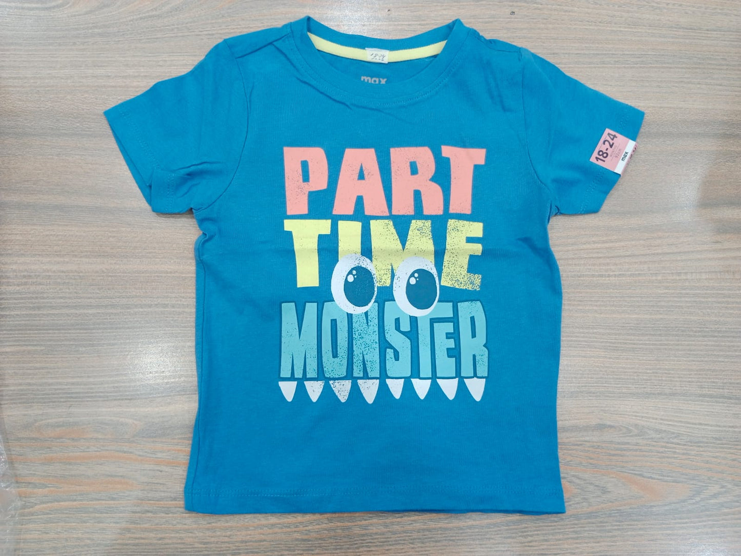 Boys "Part Time Monster" Graphic T-Shirt - Teal Blue