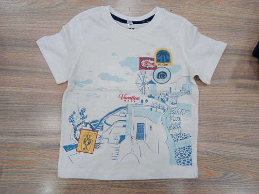 Boys "Vacation Mode" Graphic T-Shirt - White