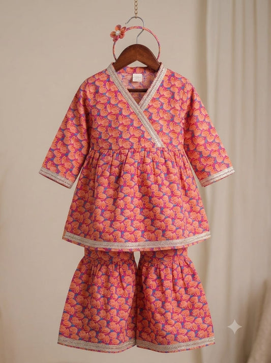 Girls Floral Sharara Suit - worn by baby girl