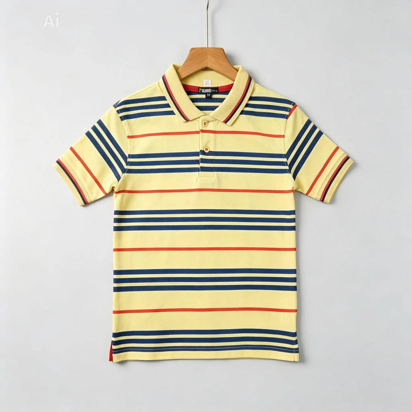 Boys Striped Polo Shirt - model photo