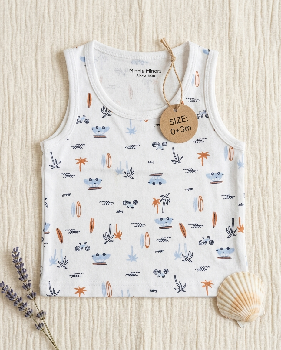 Newborn Boys Sleeveless Shirt